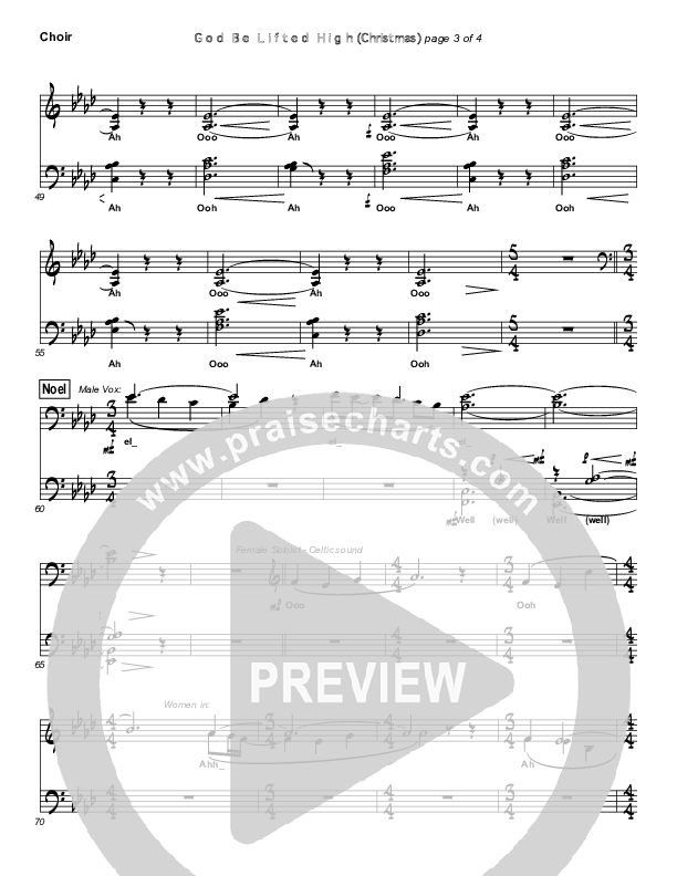God Be Lifted High (Mary's Song) Choir Sheet (SATB) (Frank Ralls / Evalina Ralls)