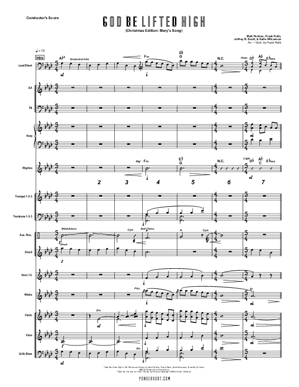 God Be Lifted High (Mary's Song) Conductor's Score (Frank Ralls / Evalina Ralls)