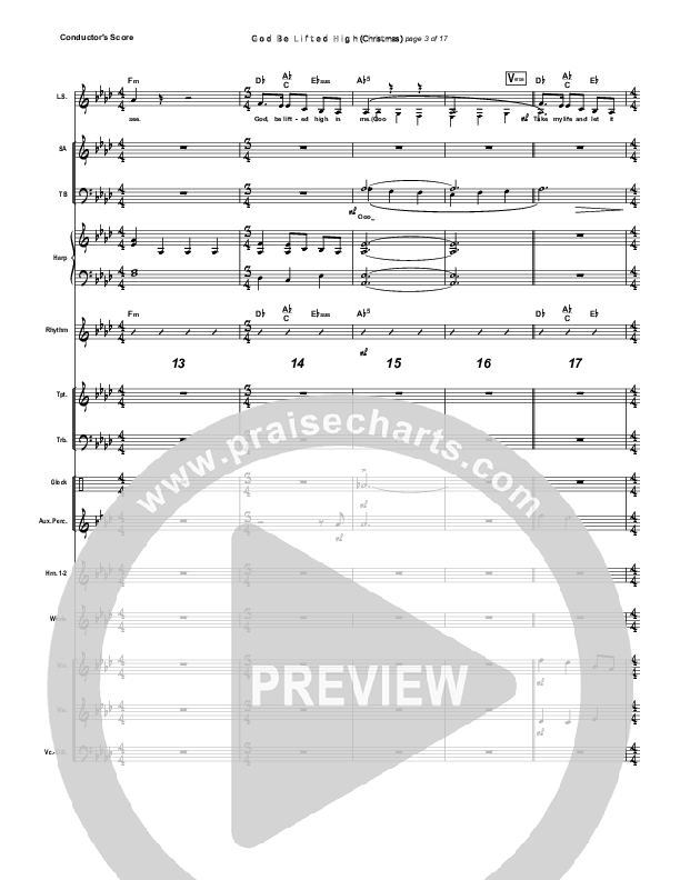 God Be Lifted High (Mary's Song) Conductor's Score (Frank Ralls / Evalina Ralls)