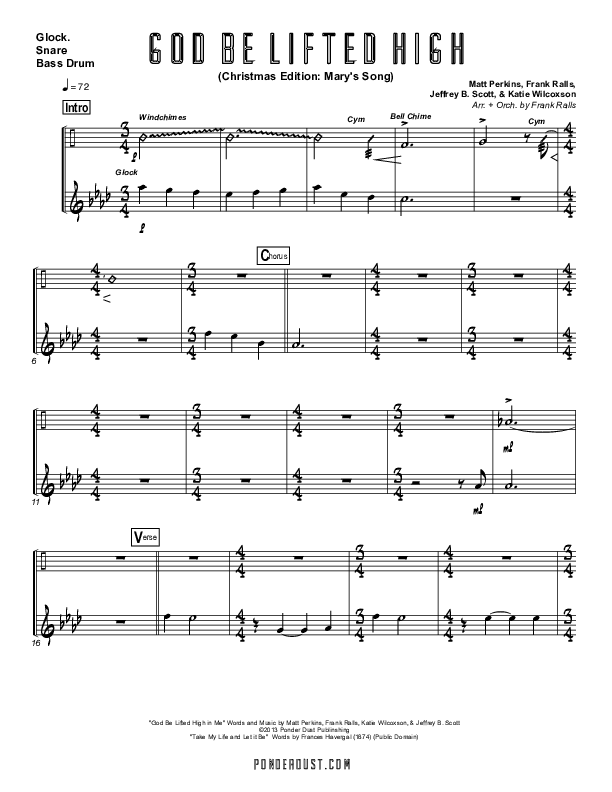 God Be Lifted High (Mary's Song) Drum Set (Frank Ralls / Evalina Ralls)