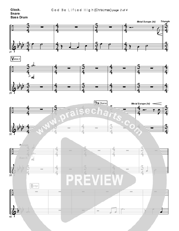 God Be Lifted High (Mary's Song) Drum Set (Frank Ralls / Evalina Ralls)