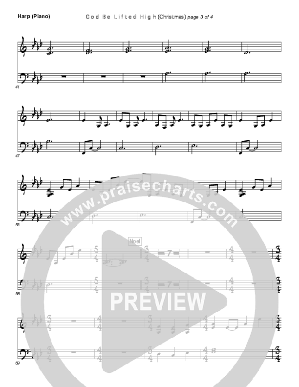 God Be Lifted High (Mary's Song) Piano Sheet (Frank Ralls / Evalina Ralls)