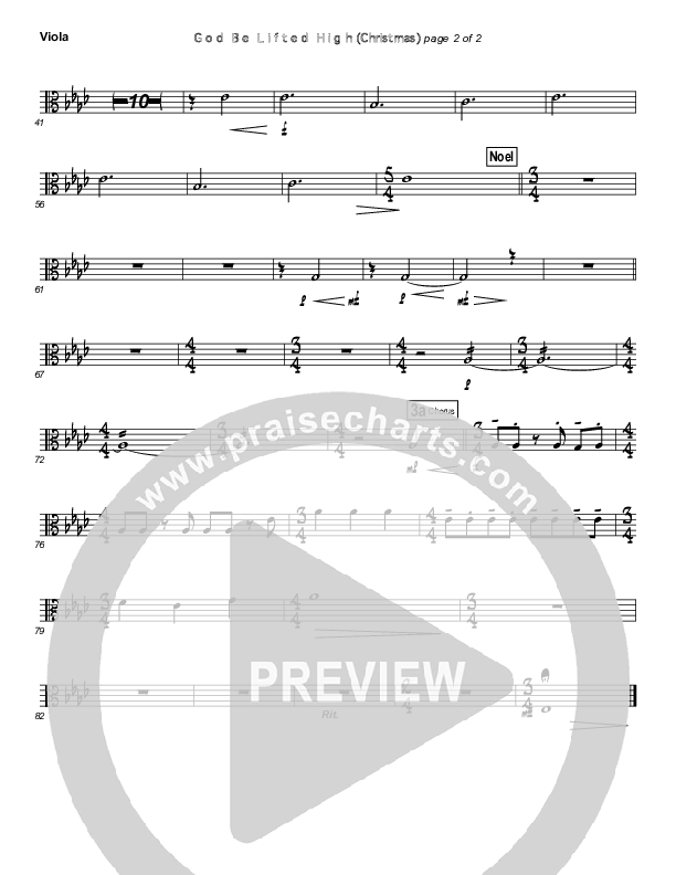 God Be Lifted High (Mary's Song) Viola (Frank Ralls / Evalina Ralls)