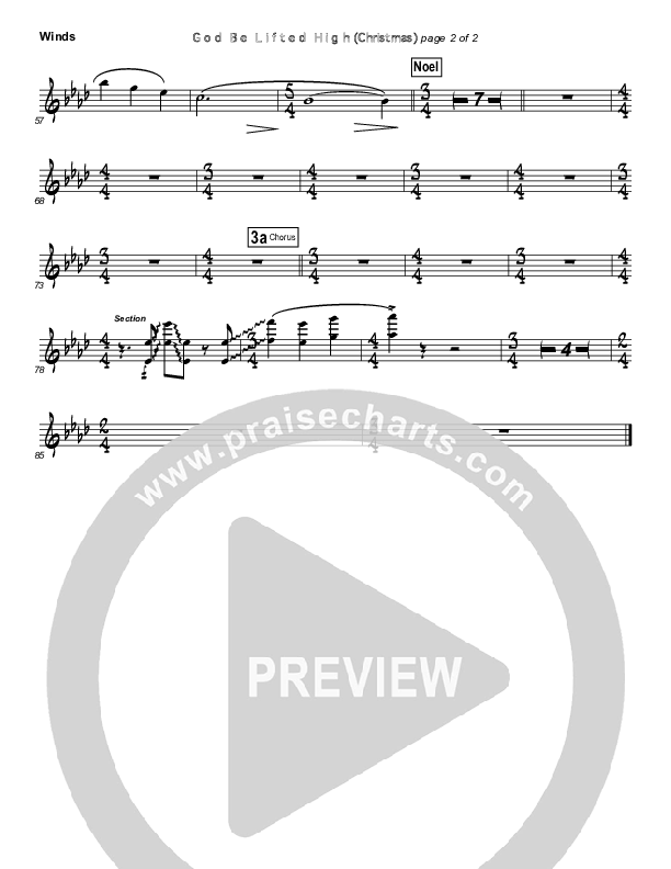 God Be Lifted High (Mary's Song) Winds (Frank Ralls / Evalina Ralls)