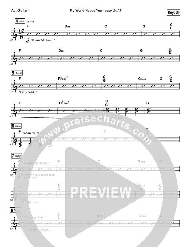 My World Needs You Acoustic Guitar (Kirk Franklin)