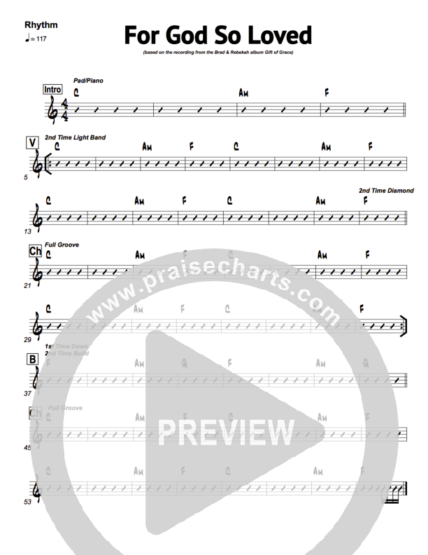 For God So Loved Rhythm Chart (Brad & Rebekah)