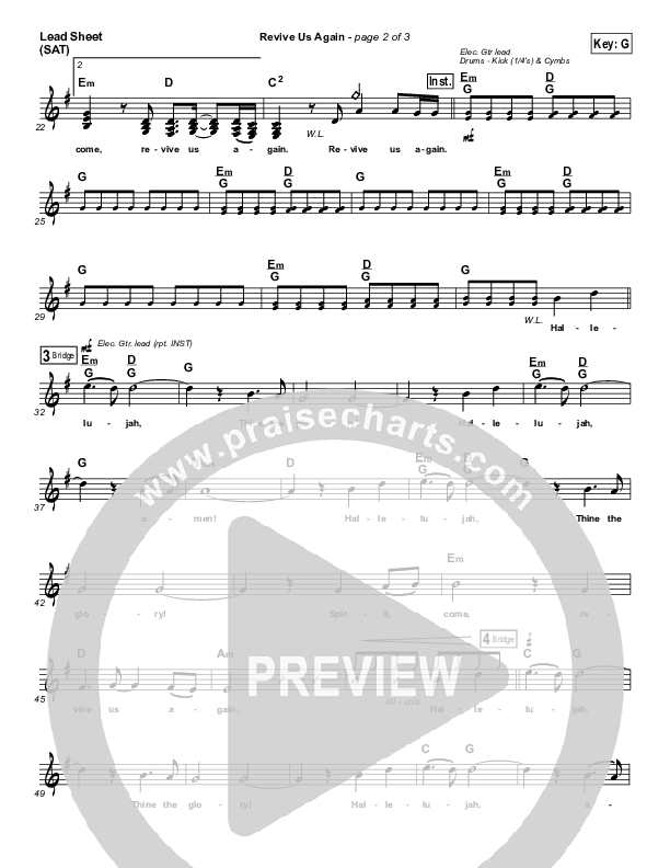 Revive Us Again Lead Sheet (C2C Music)