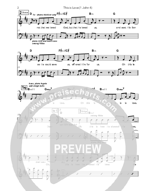 This Is Love Lead Sheet (Doorpost Songs / Dave and Jess Ray)