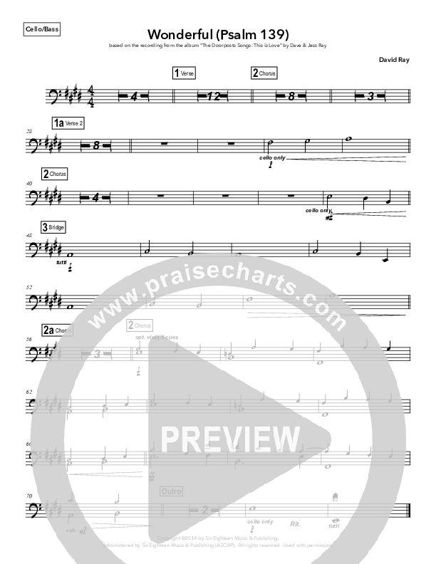 Wonderful Cello/Bass (Doorpost Songs / Dave and Jess Ray)