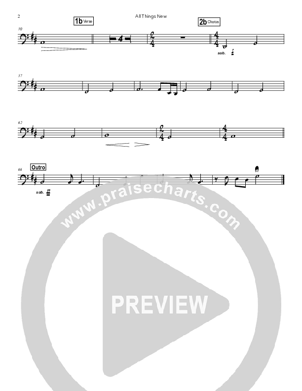 All Things New Cello/Bass (Doorpost Songs / Dave and Jess Ray)