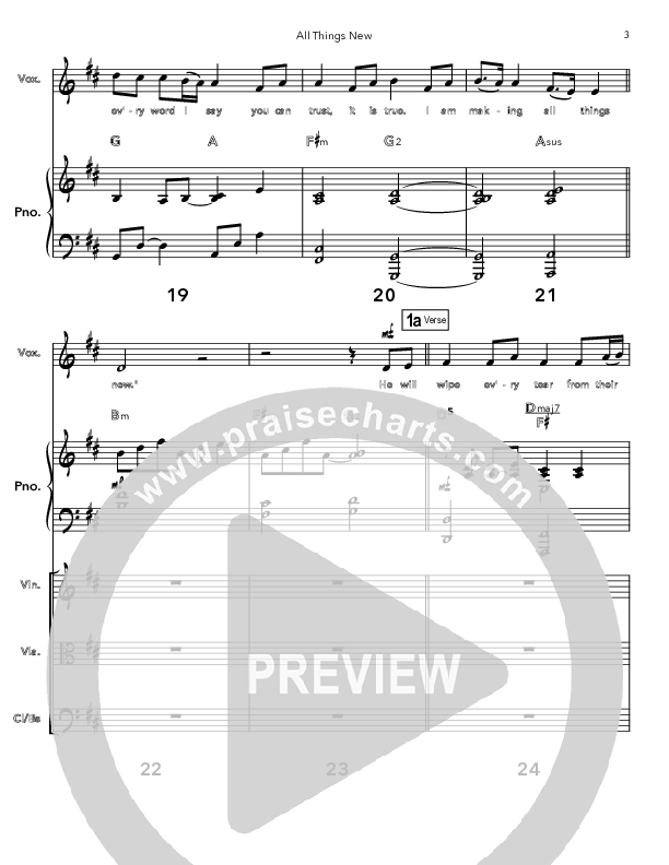 All Things New Conductor's Score (Doorpost Songs / Dave and Jess Ray)