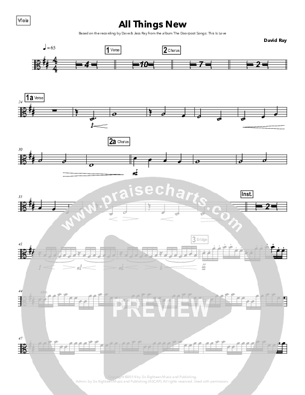 All Things New Viola (Doorpost Songs / Dave and Jess Ray)