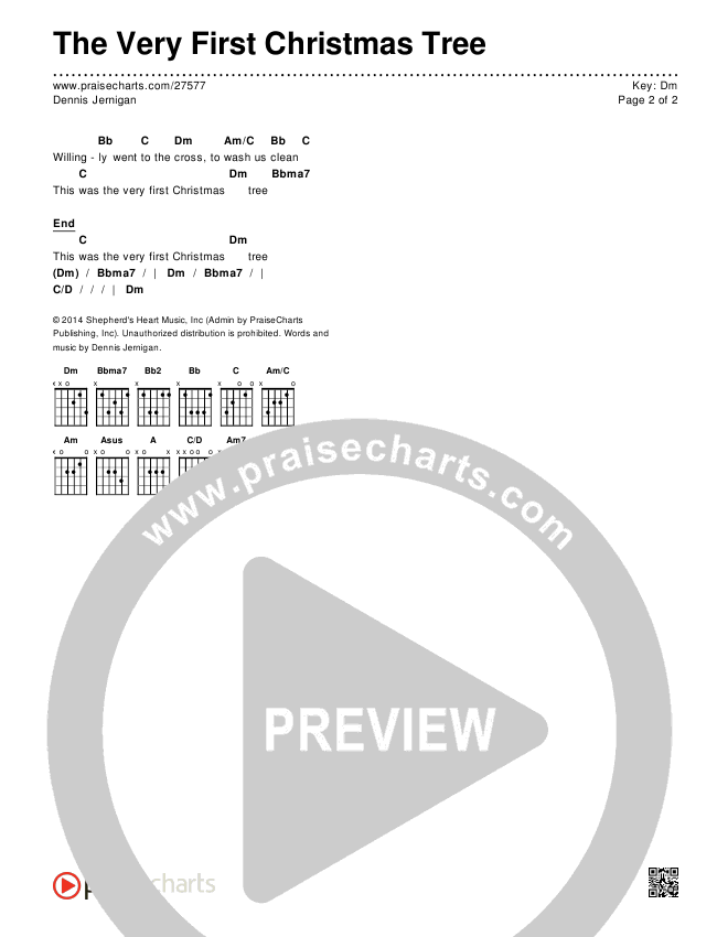 The Very First Christmas Tree Chords PDF (Dennis Jernigan) PraiseCharts