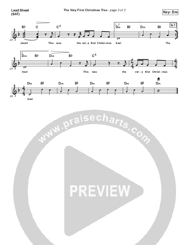 The Very First Christmas Tree Lead Sheet (Dennis Jernigan)
