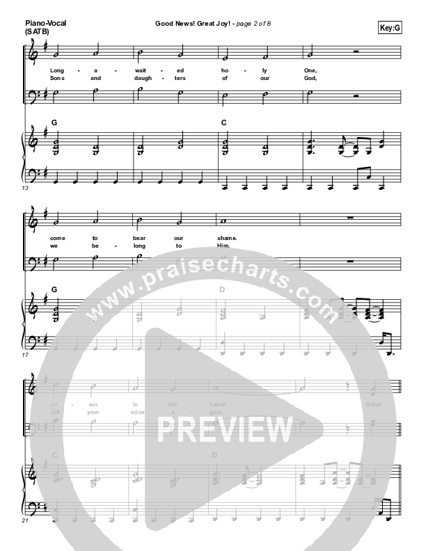 Good News Great Joy Piano/Vocal & Lead (Toby Baxley)