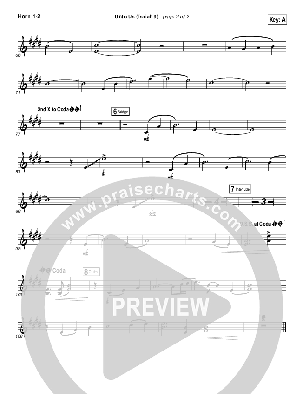 Unto Us (Isaiah 9) Brass Pack (Doorpost Songs / Dave and Jess Ray)