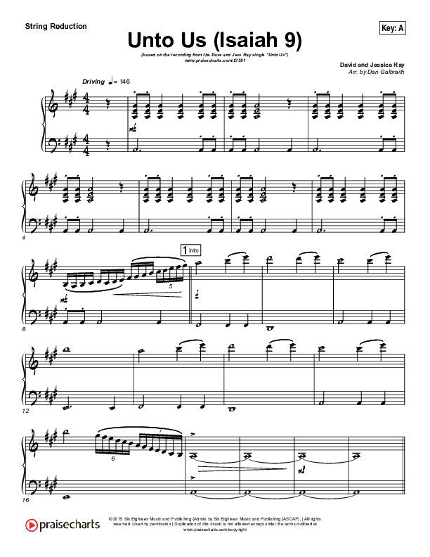 Unto Us (Isaiah 9) Synth Strings (Doorpost Songs / Dave and Jess Ray)