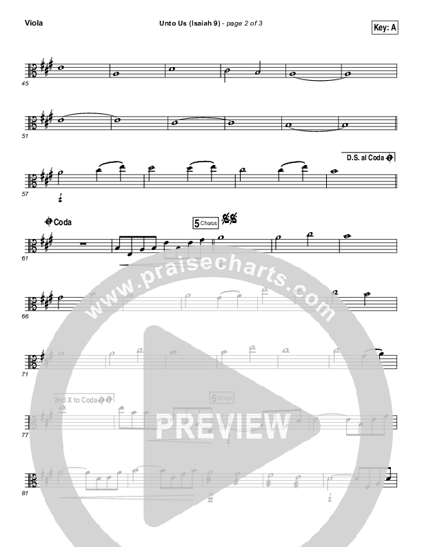 Unto Us (Isaiah 9) Viola (Doorpost Songs / Dave and Jess Ray)