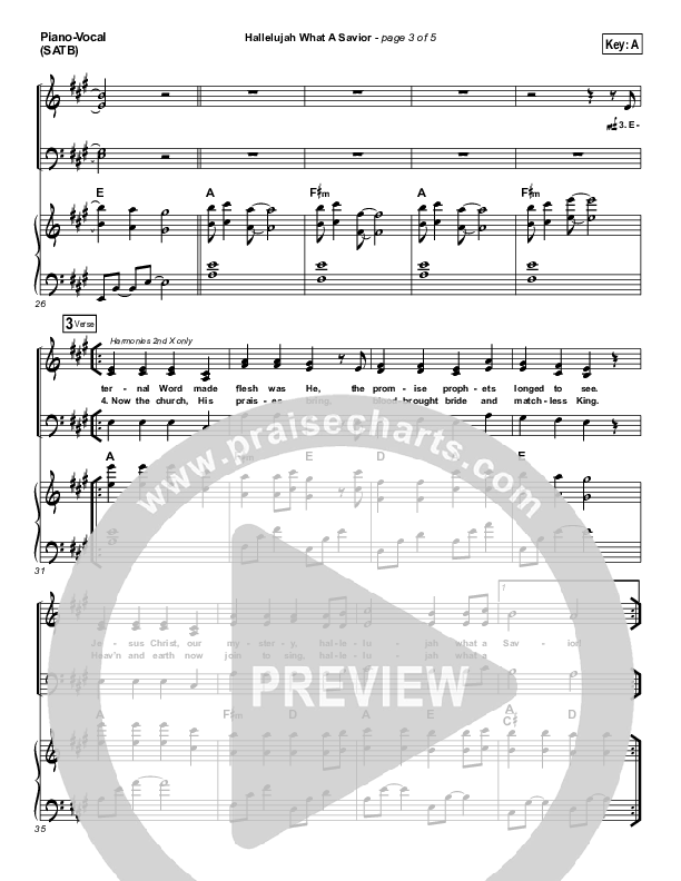 Hallelujah What A Savior Piano/Vocal (SATB) (Austin Stone Worship / Todd Agnew)