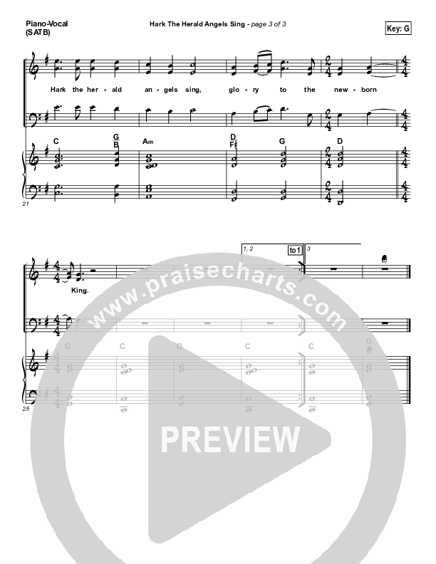 Hark The Herald Angels Sing Piano/Vocal (SATB) (Austin Stone Worship / Aaron Ivey)