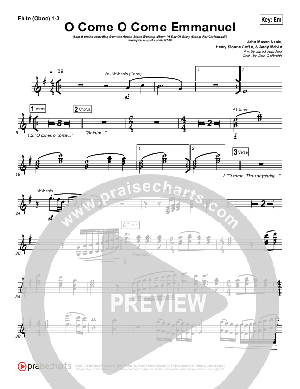 O Come O Come Emmanuel Wind Pack (Austin Stone Worship / Aaron Ivey)