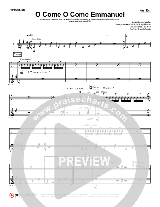 O Come O Come Emmanuel Percussion (Austin Stone Worship / Aaron Ivey)