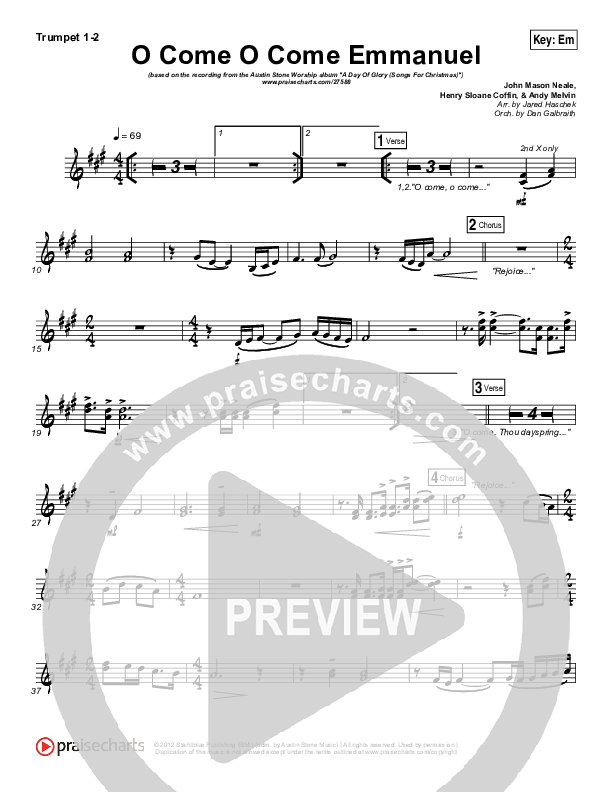 O Come O Come Emmanuel Brass Pack (Austin Stone Worship / Aaron Ivey)