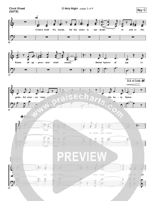 O Holy Night Choir Vocals (SATB) (Austin Stone Worship / Aaron Ivey)