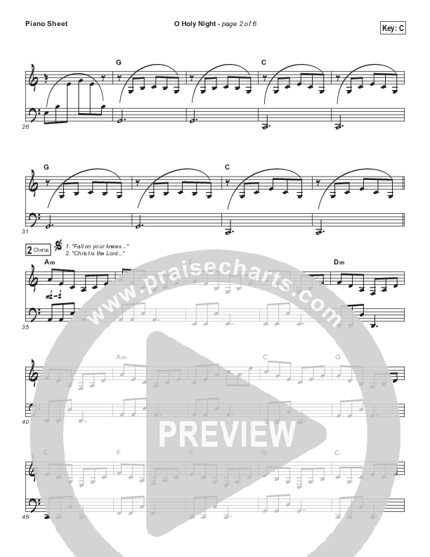 O Holy Night Piano Sheet (Austin Stone Worship / Aaron Ivey)