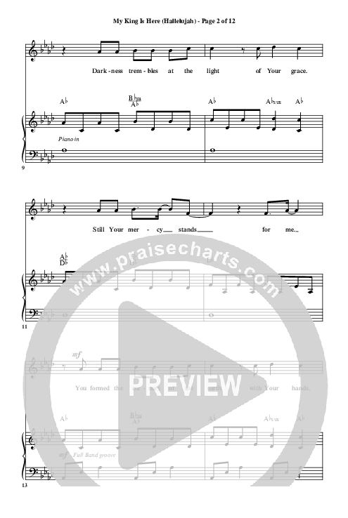 My King Is Here (Hallelujah) Piano Sheet (Highlands Worship)