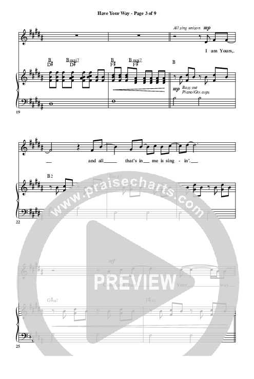 Have Your Way Lead & Piano (Highlands Worship)