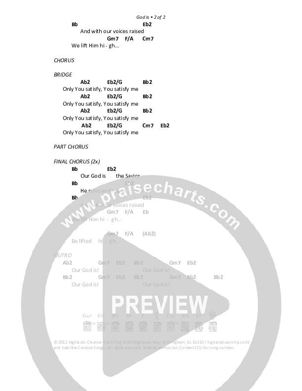 God Is Chords & Lyrics (Highlands Worship)