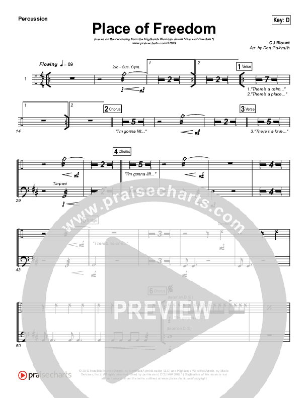 Place Of Freedom Percussion (Highlands Worship)