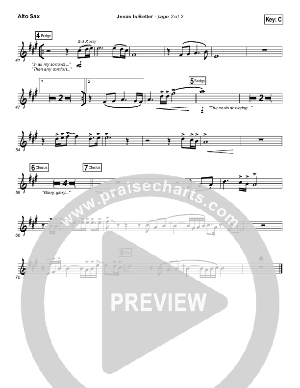 Jesus Is Better Alto Sax (Austin Stone Worship / Aaron Ivey)