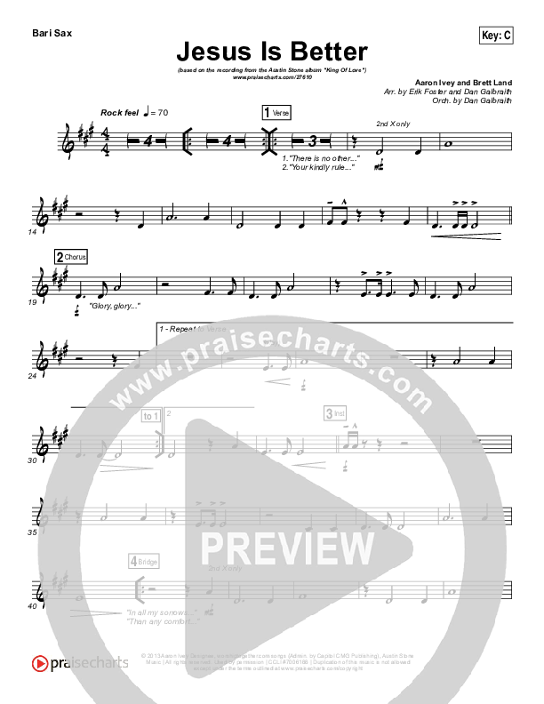 Jesus Is Better Bari Sax (Austin Stone Worship / Aaron Ivey)