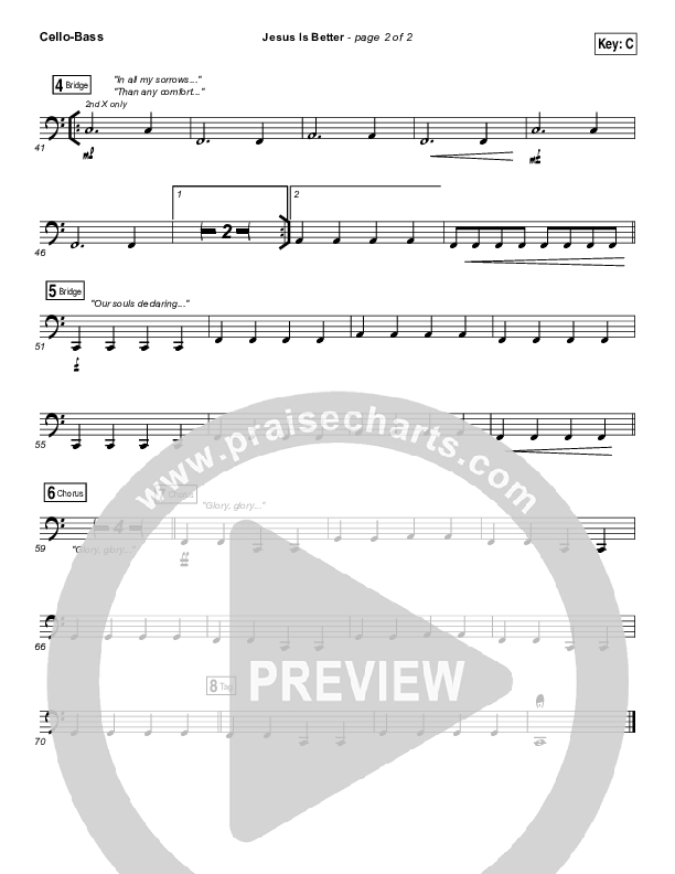 Jesus Is Better Cello/Bass (Austin Stone Worship / Aaron Ivey)