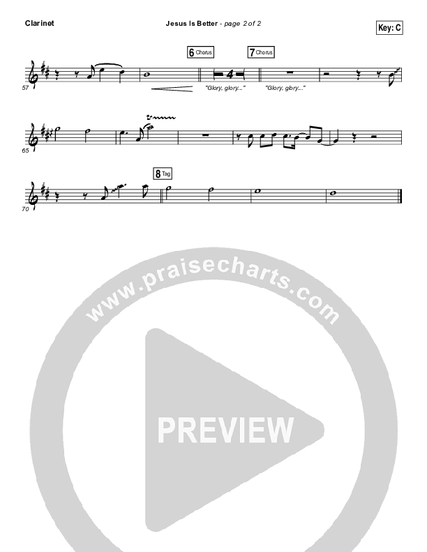 Jesus Is Better Clarinet (Austin Stone Worship / Aaron Ivey)