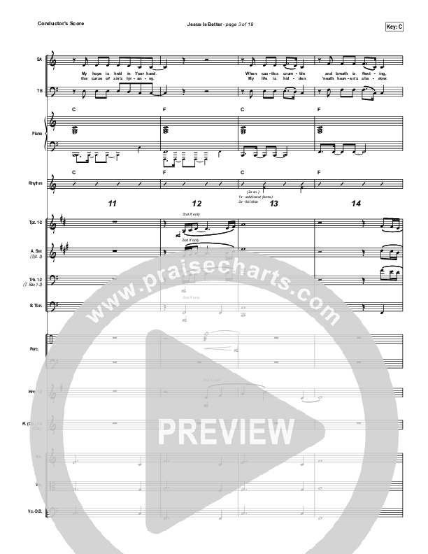 Jesus Is Better Conductor's Score (Austin Stone Worship / Aaron Ivey)