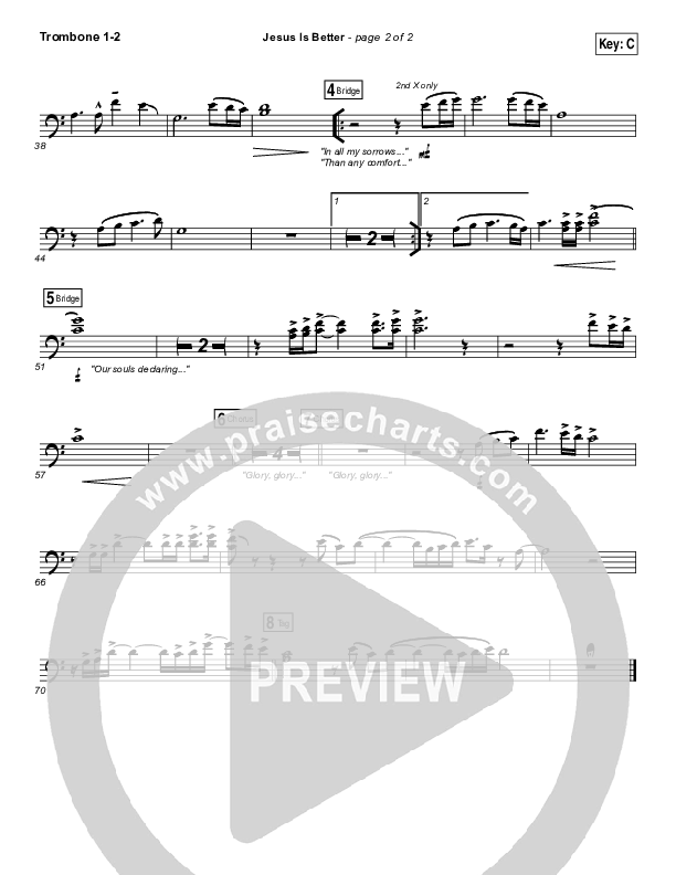 Jesus Is Better Trombone 1/2 (Austin Stone Worship / Aaron Ivey)