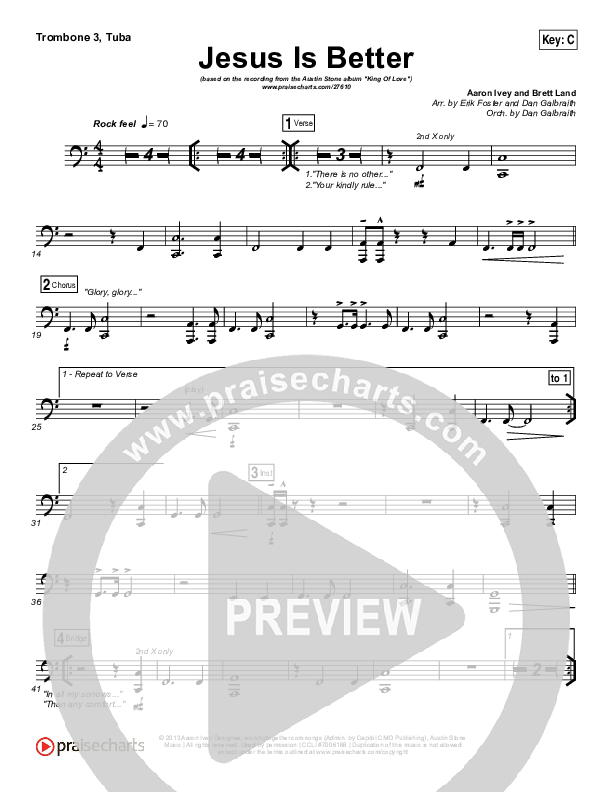 Jesus Is Better Trombone 3/Tuba (Austin Stone Worship / Aaron Ivey)