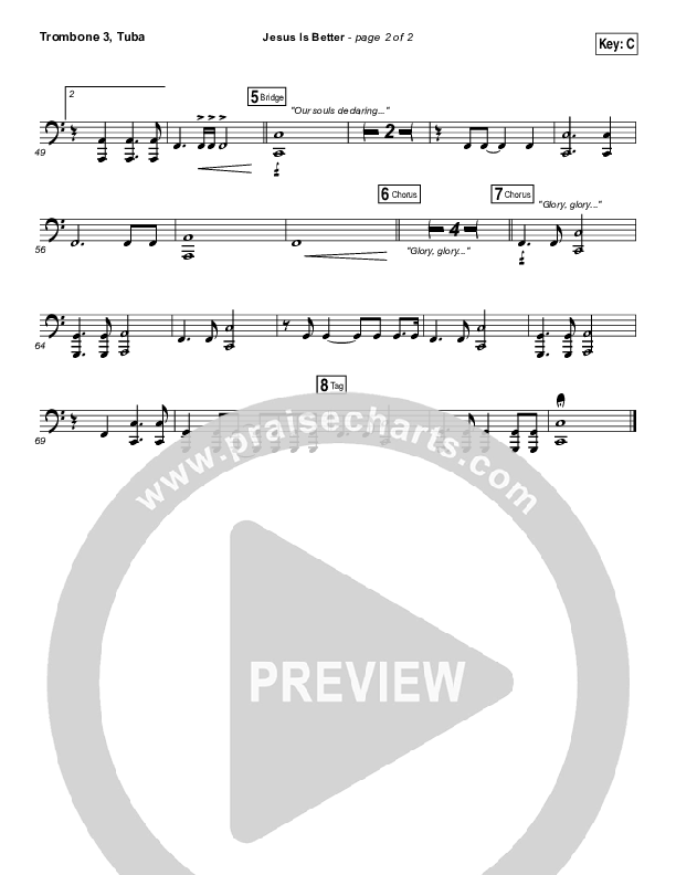 Jesus Is Better Trombone 3/Tuba (Austin Stone Worship / Aaron Ivey)