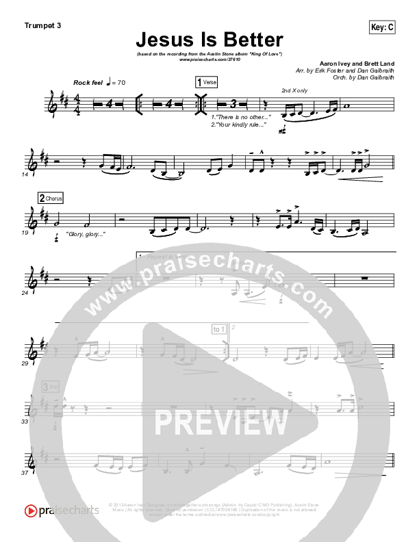 Jesus Is Better Trumpet 3 (Austin Stone Worship / Aaron Ivey)