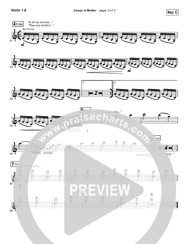 Jesus Is Better Violin 1/2 (Austin Stone Worship / Aaron Ivey)