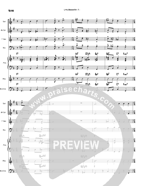 Little Drummer Boy (Instrumental) Conductor's Score (Brad Henderson)