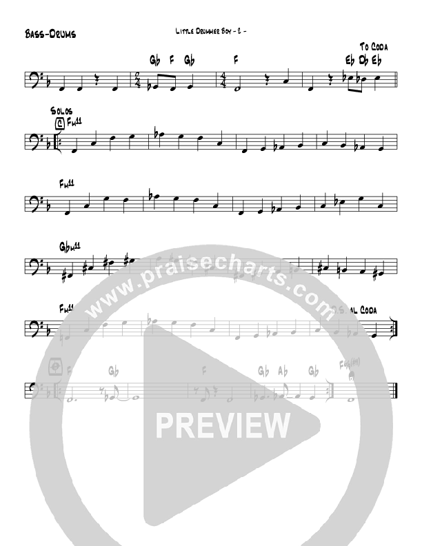 Little Drummer Boy (Instrumental) Drum Set (Brad Henderson)