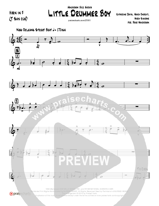 Little Drummer Boy (Instrumental) French Horn (Brad Henderson)