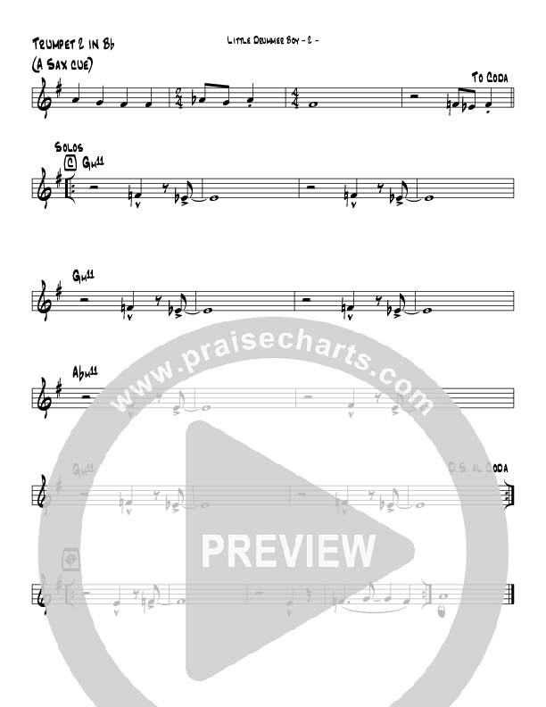 Little Drummer Boy (Instrumental) Trumpet 2 (Brad Henderson)