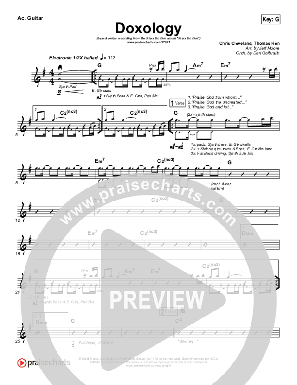 Doxology Rhythm Chart (Stars Go Dim)