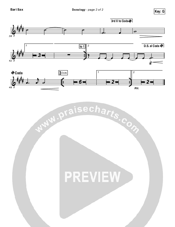 Doxology Bari Sax (Stars Go Dim)