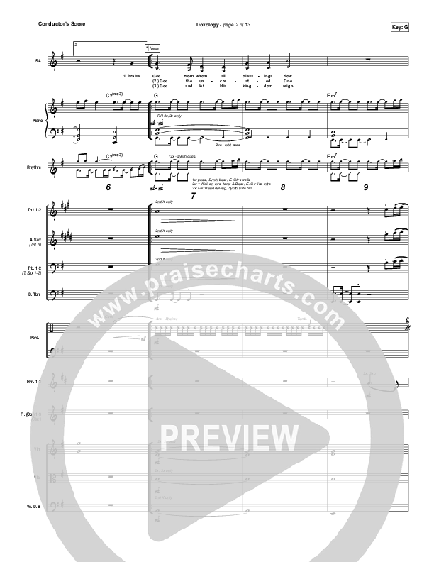 Doxology Conductor's Score (Stars Go Dim)